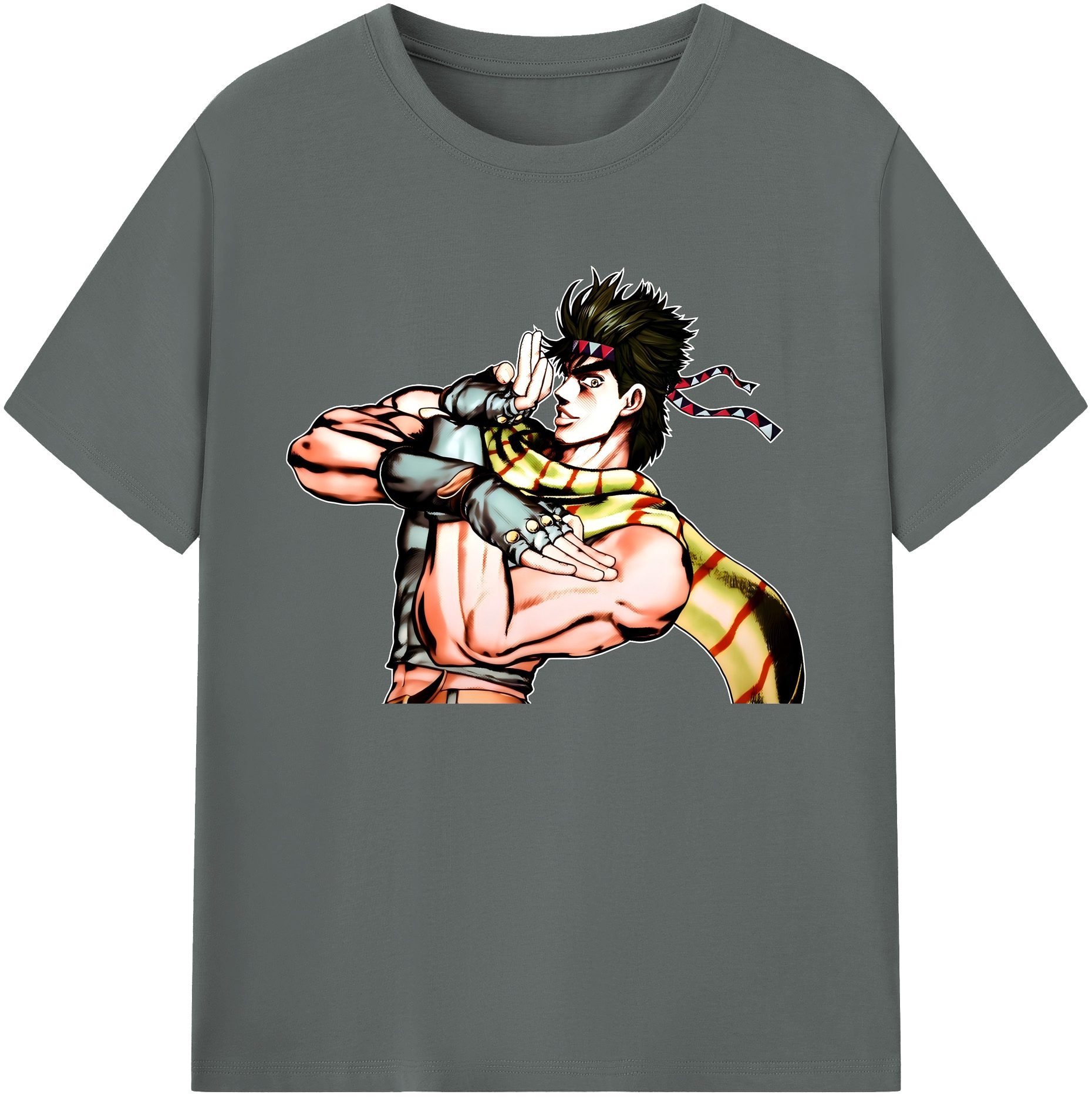 （画像用） ジョジョの奇妙な冒険 ジョセフ?ジョースター JoJo's Bizarre Adventure Joseph Joestar 綿100％ メンズ半袖Tシャツ｜肌触りやわらか＆通気性